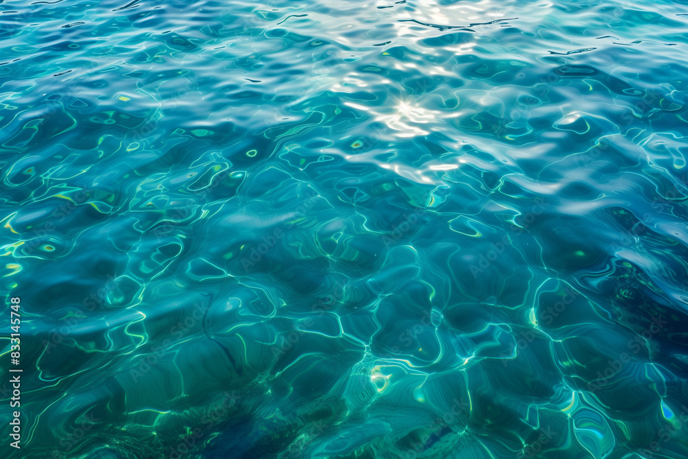 blue water bubbles on the surface ripples. Defocus blurred transparent colored clear calm water surface texture with splash and bubbles blue water bubbles on the surface ripples. Defocus blurred transparent colored clear calm water surface texture with splash and bubbles