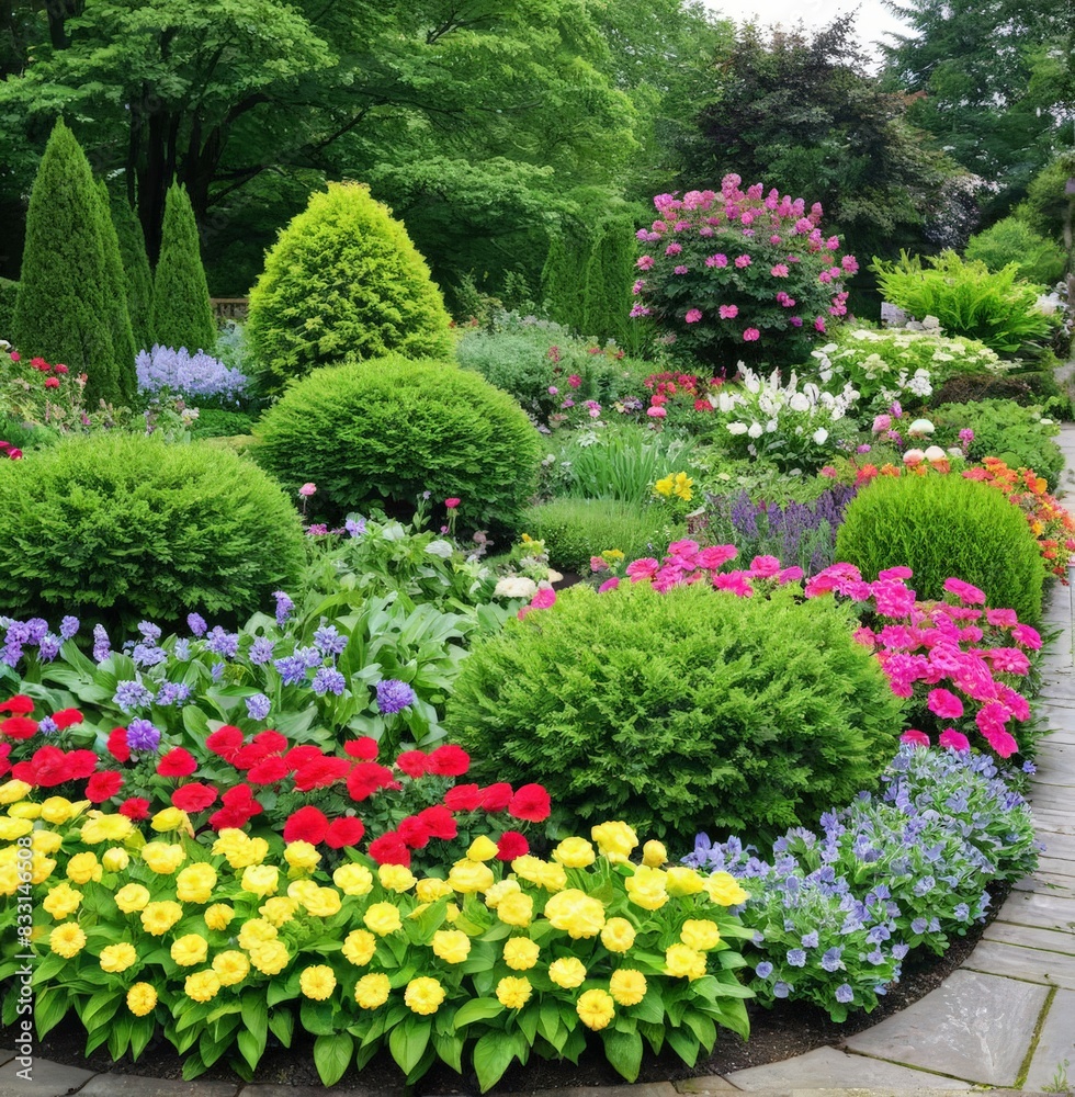 garden with flowers garden with flowers