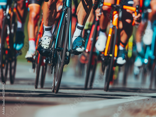 Radrennen auf der Strasse  - Radrennfahrer