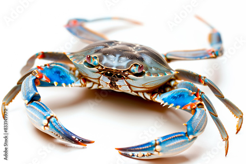 Blue Crab isolated on white background photo