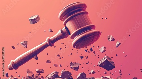 Legal Disputes An icon of a gavel striking, symbolizing the handling of legal disputes or litigation