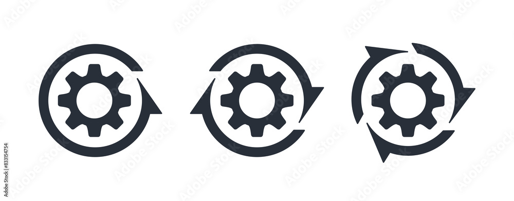 Mechanisms with different sets of movement arrows. Vector linear icon isolated on white background. Mechanisms with different sets of movement arrows. Vector linear icon isolated on white background.