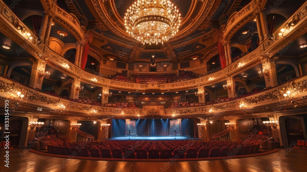 Obraz premium Breathtakingly grand opera houses with opulent interiors and stunning architectural details for a majestic experience