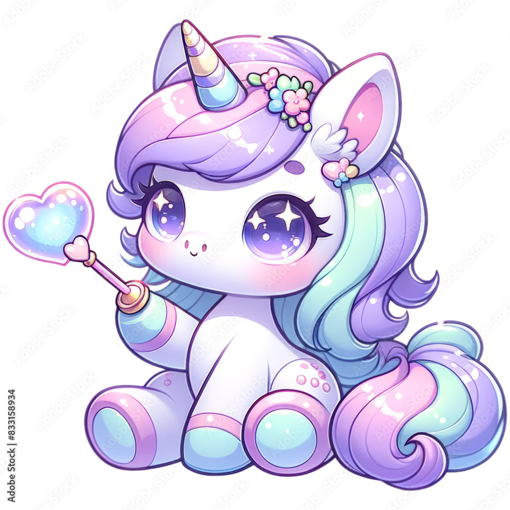 Cute cartoon unicorn. Clip-arts for decoration. PNG cliparts and stickers transparent background Cute cartoon unicorn. Clip-arts for decoration. PNG cliparts and stickers transparent background
