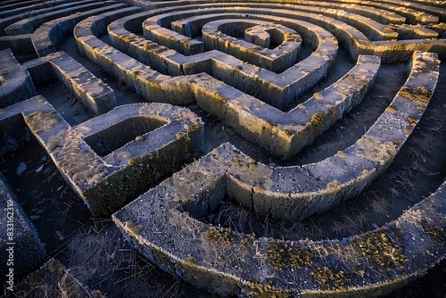 Maze with dead ends symbolizing poor financial decisions