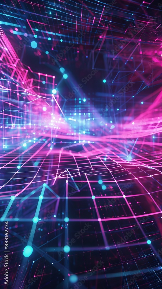 Obraz premium Neon graphic background