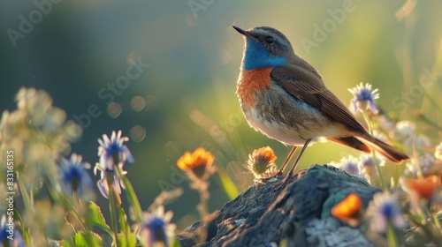 Bluethroat bird found in its natural habitat © 2rogan
