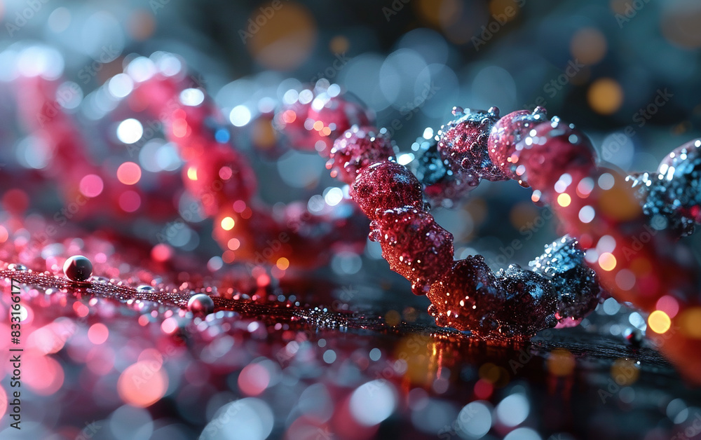Focused Selectively Of The Red DNA Molecules On String Focused Selectively Of The Red DNA Molecules On String