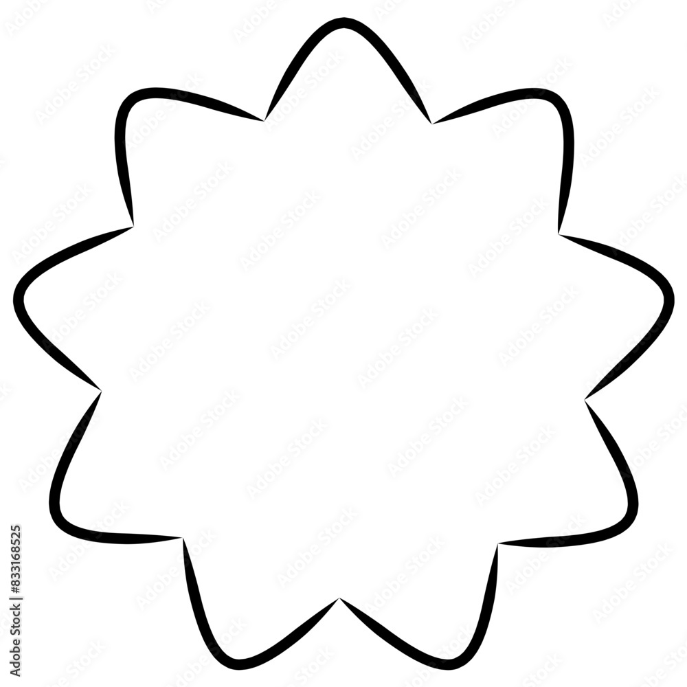 Black zig zag round border Black zig zag round border