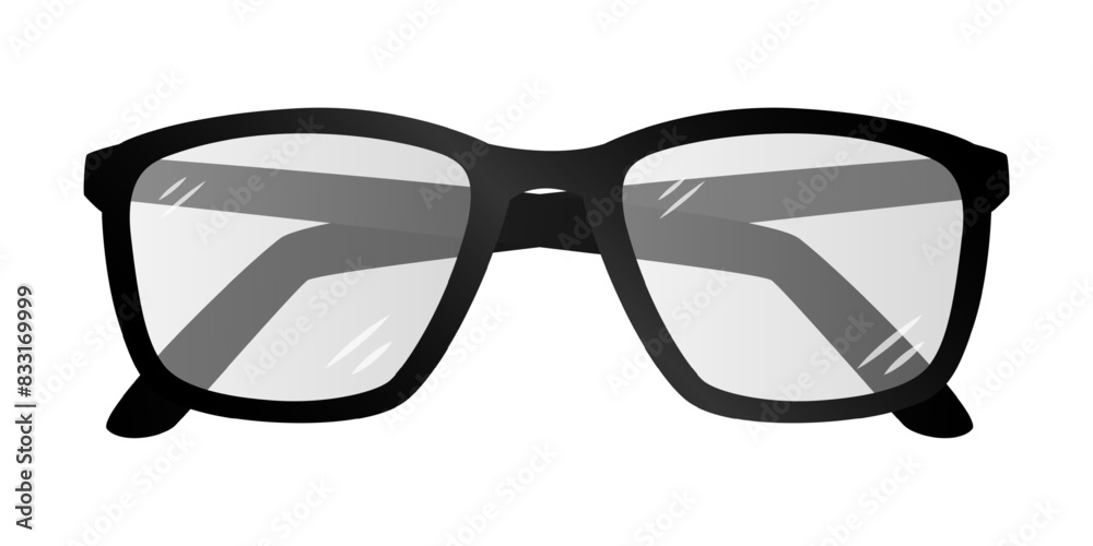 Vector illustration of eye glasses on transparent background