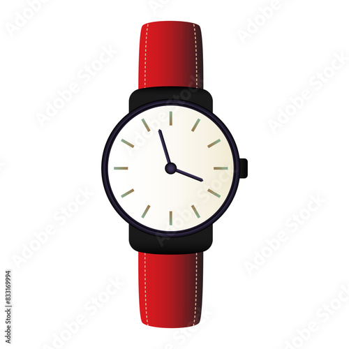 Vector illustration of wrist watch on transparent background