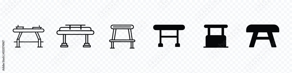 pommel horse icon, Pommel Horse Vector Glyph Icon, Black line icon of a gymnastics pommel horse, Set line Pommel horse icon, pommel horse line icon, sports equipment horse pommel horse icon, Pommel Horse Vector Glyph Icon, Black line icon of a gymnastics pommel horse, Set line Pommel horse icon, pommel horse line icon, sports equipment horse