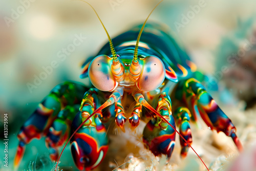 Peacock Mantis Shrimp in nature underwater photo