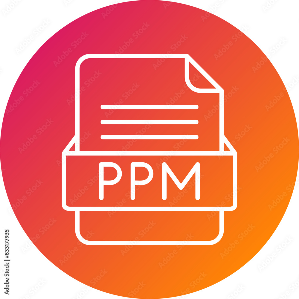 PPM File Format Vector Icon Design PPM File Format Vector Icon Design