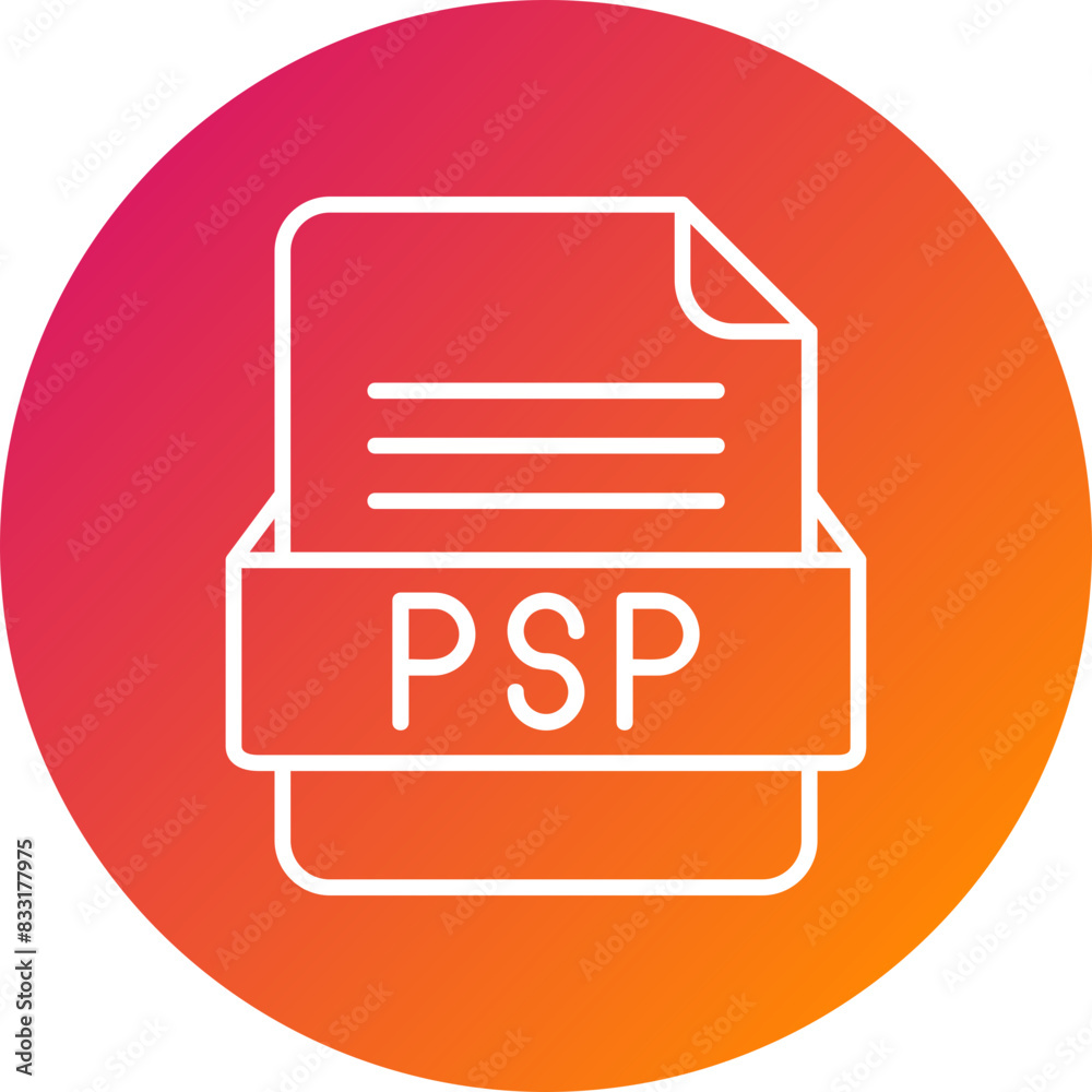 PSP File Format Vector Icon Design PSP File Format Vector Icon Design