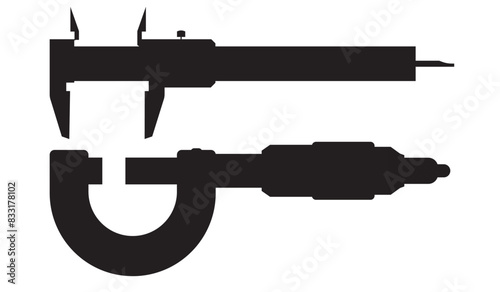Screw Gauge and Caliper. Caliper and Screw Gauge Measuring tool designed for high precision measurements of dimensions. Universal Precision measuring tools. A micrometer Caliper and Screw Gauge.