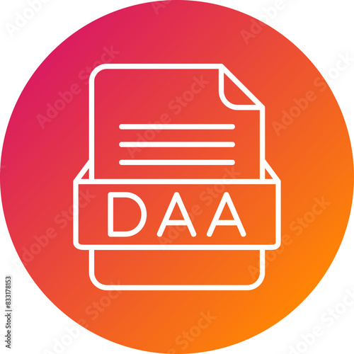DAA File Format Vector Icon Design