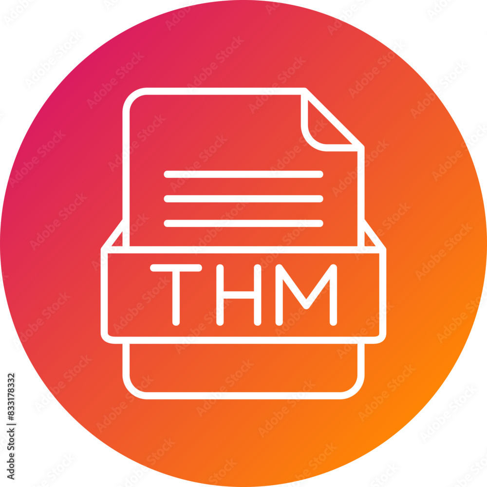 THM File Format Vector Icon Design THM File Format Vector Icon Design