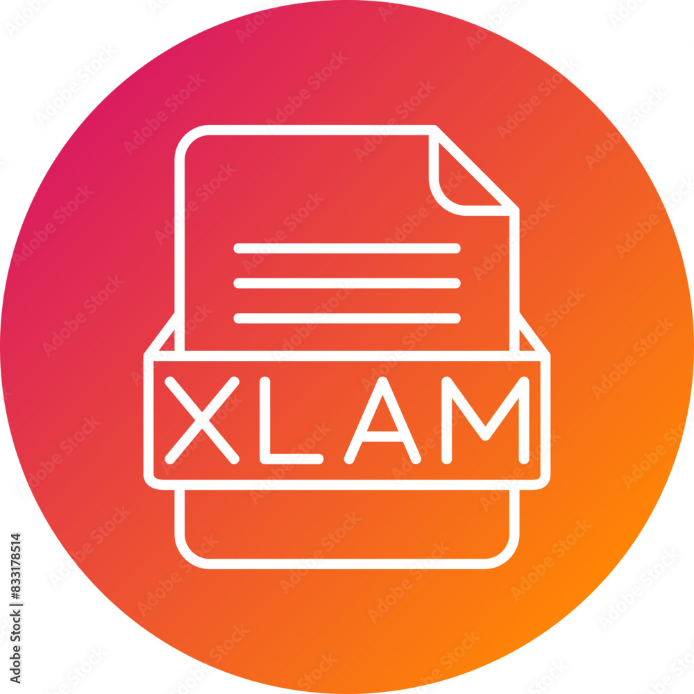 XLAM File Format Vector Icon Design