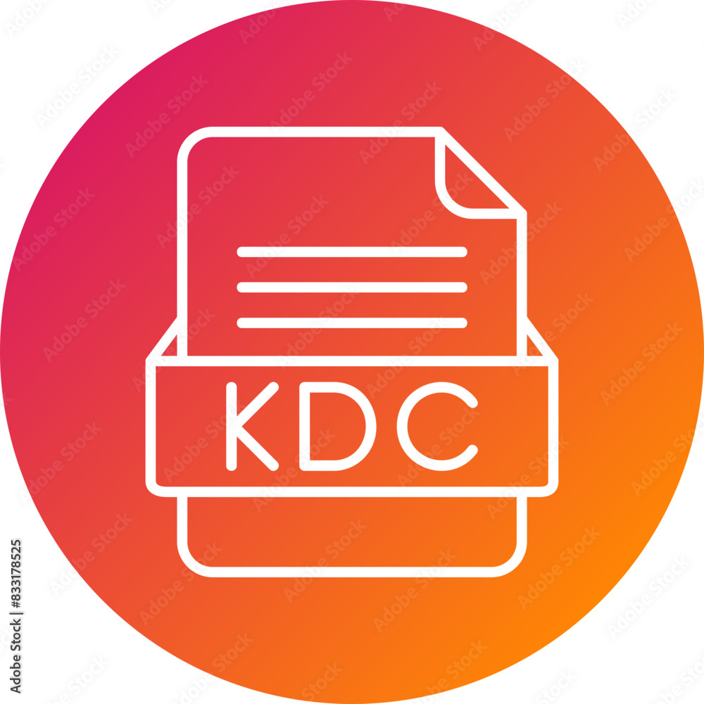 KDC File Format Vector Icon Design KDC File Format Vector Icon Design