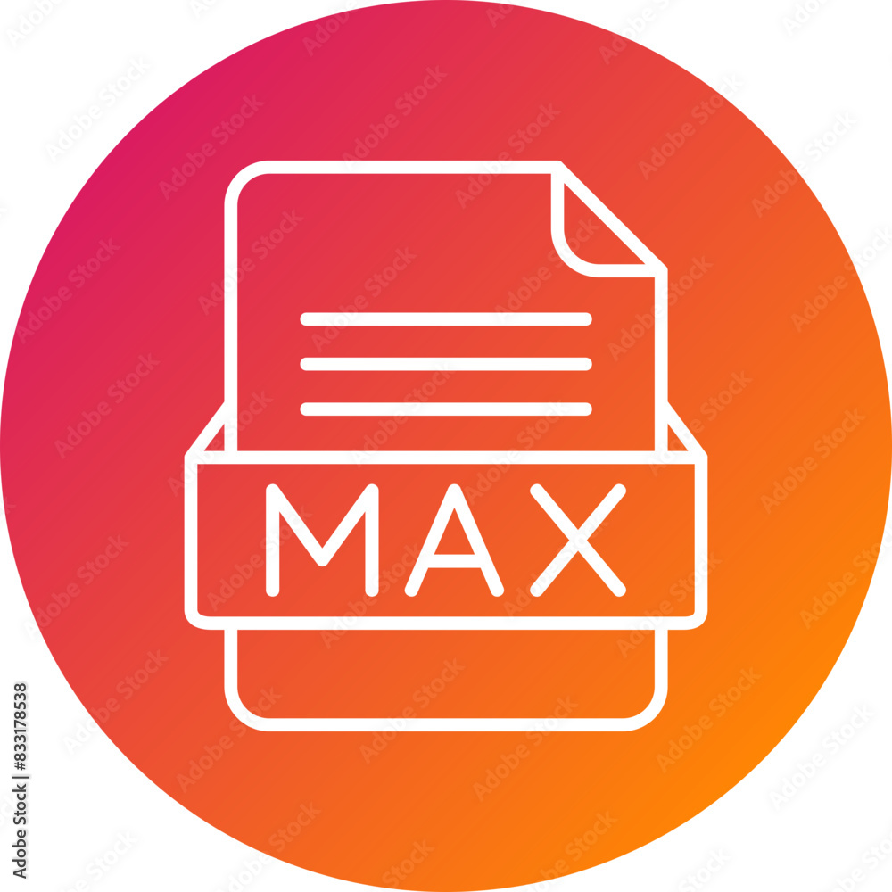 MAX File Format Vector Icon Design MAX File Format Vector Icon Design