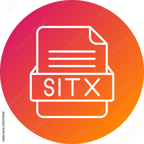 SITX File Format Vector Icon Design