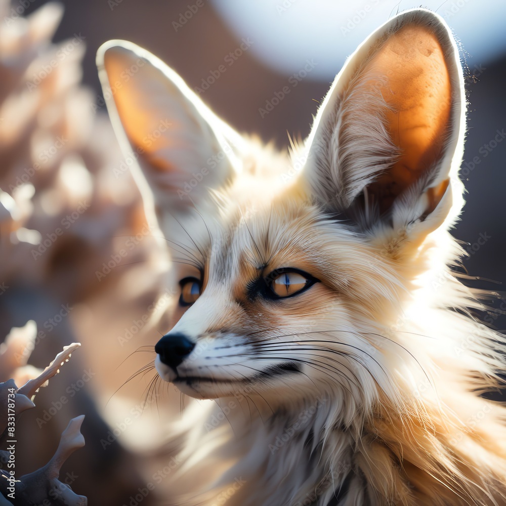 Fototapeta premium A fennec fox portrait ultra detailed