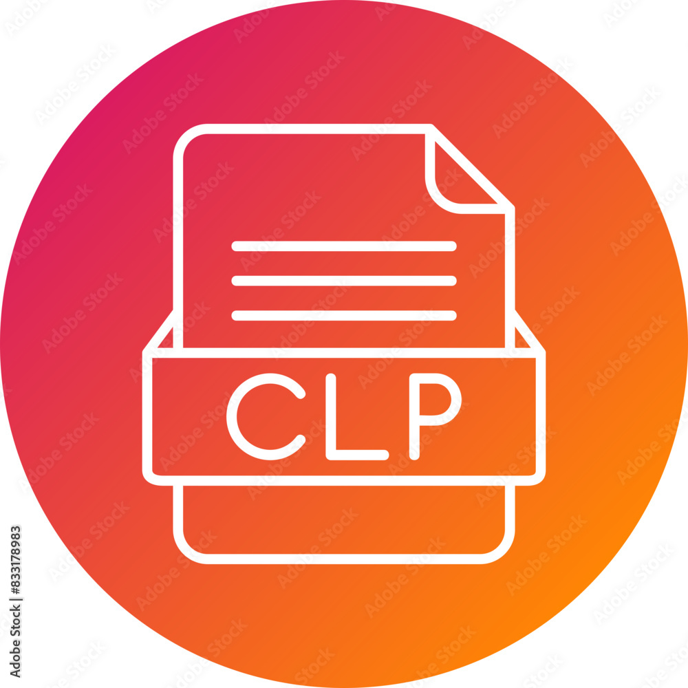 CLP File Format Vector Icon Design CLP File Format Vector Icon Design