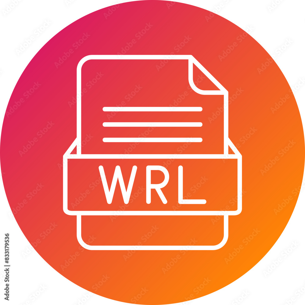 WRL File Format Vector Icon Design WRL File Format Vector Icon Design