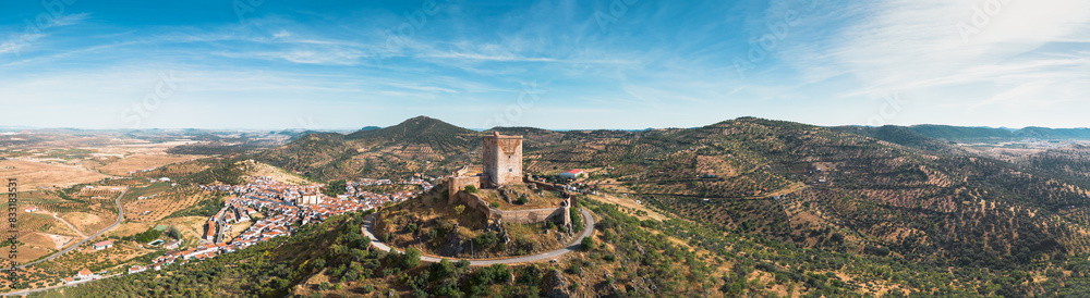 panoramic view of the Feria Castle, Badajoz panoramic view of the Feria Castle, Badajoz
