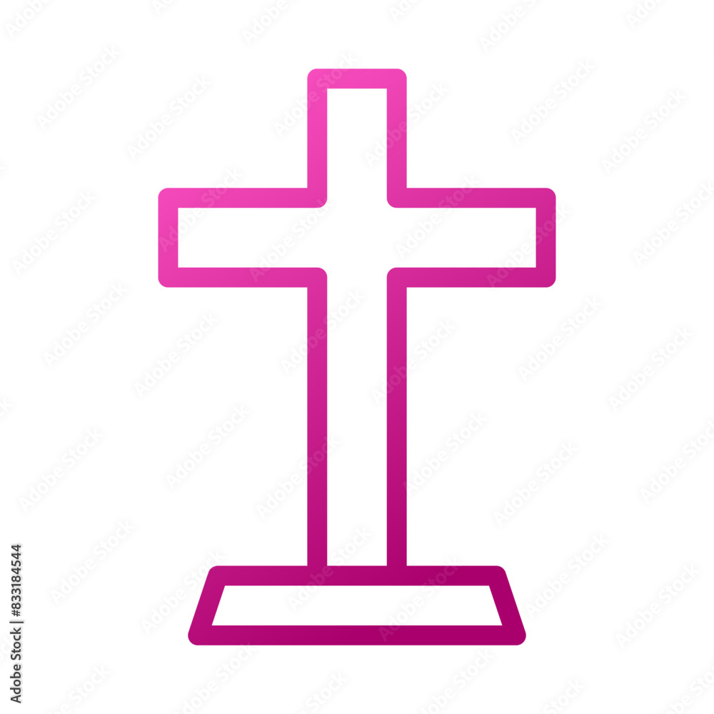 Fototapeta premium Salib Element gradient pink easter illustration