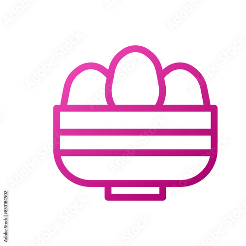 Bucket egg Element gradient pink easter illustration