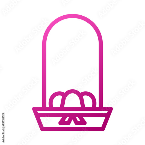 Bucket egg Element gradient pink easter illustration