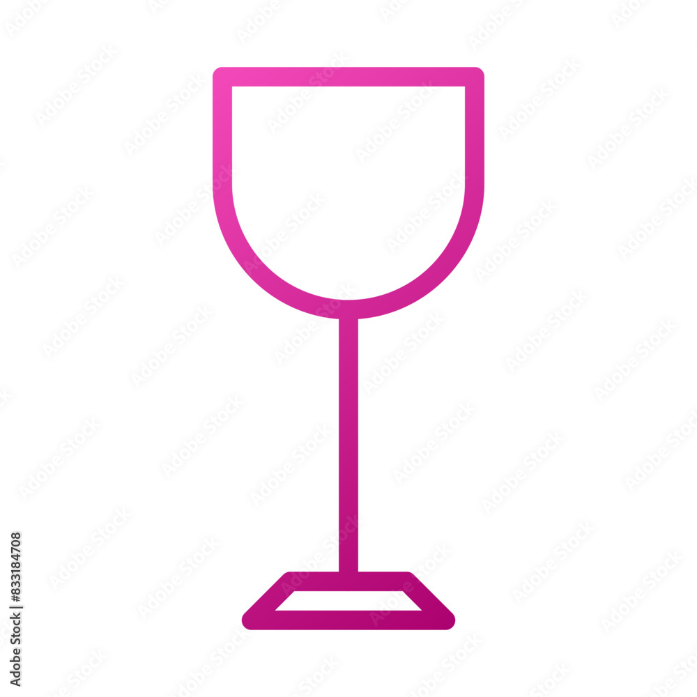 Glass wine Element gradient pink easter illustration Glass wine Element gradient pink easter illustration