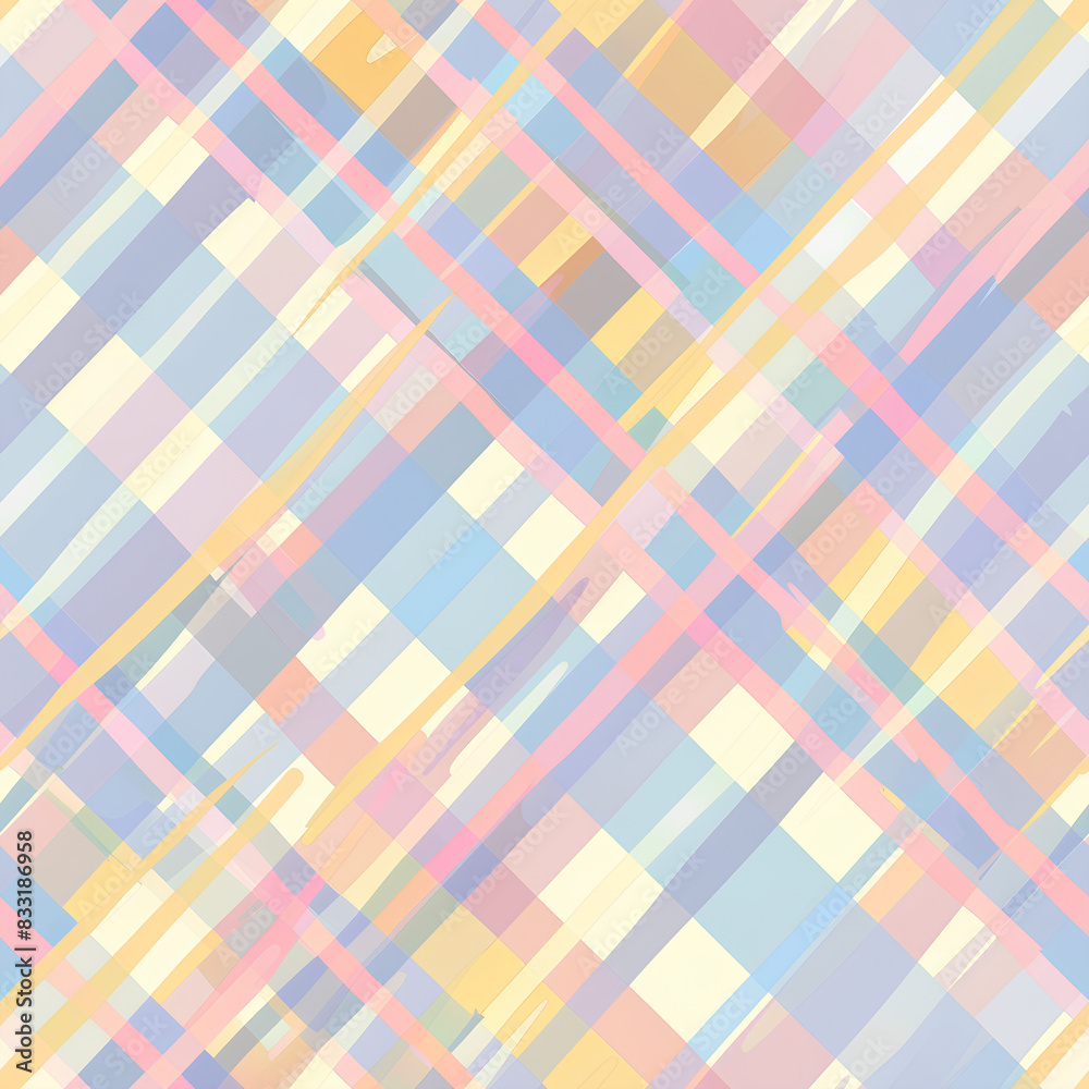  Pastel Plaid Pattern with Soft Colors