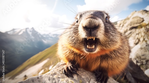 Marmot in Switzerland Saas Fee photo