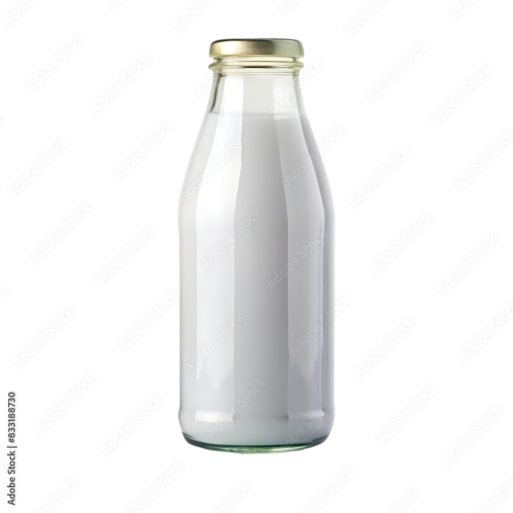 Milk bottle mockup on transparent background Milk bottle mockup on transparent background
