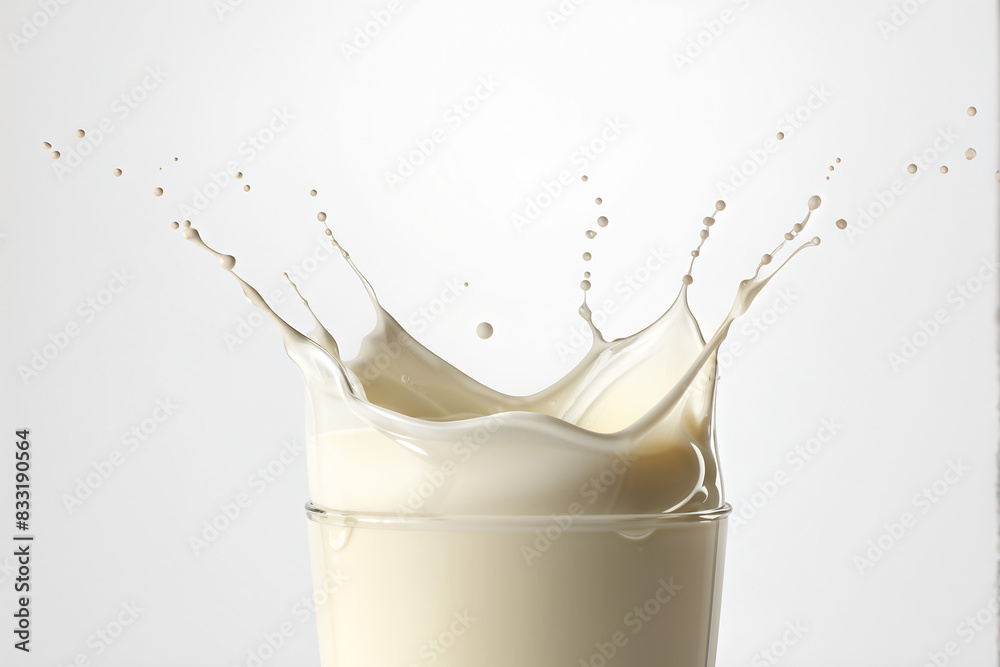 Milk splash with clipping path, 3D Rendering, 3D illustration Milk splash with clipping path, 3D Rendering, 3D illustration