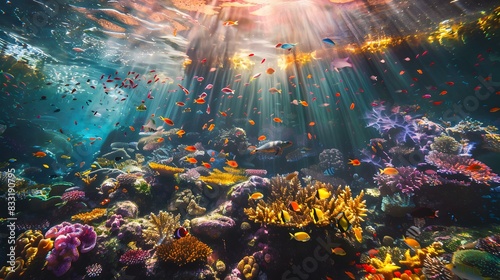 Fototapeta Naklejka Na Ścianę i Meble -  an underwater coral reef pic