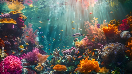 Fototapeta Naklejka Na Ścianę i Meble -  an underwater coral reef 