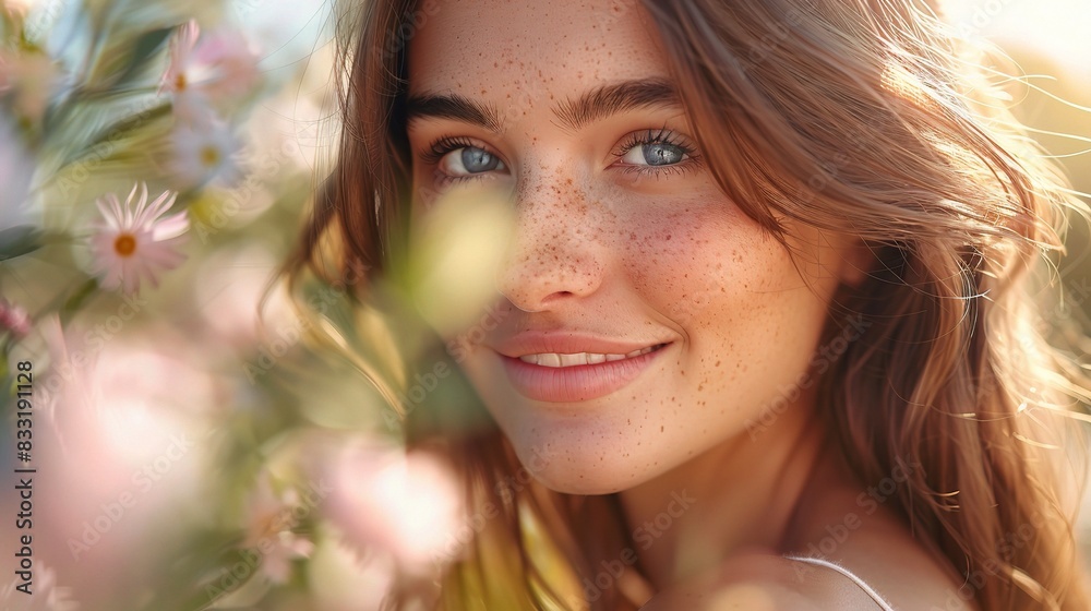 beautiful young woman with a fresh, dewy complexion, looking over her shoulder with a playful smile beautiful young woman with a fresh, dewy complexion, looking over her shoulder with a playful smile