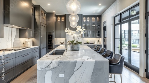 kitchen sleek gray pic