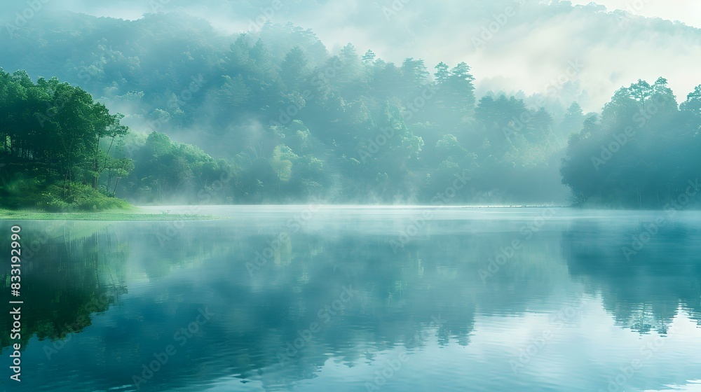 morning fog a lake pic morning fog a lake pic