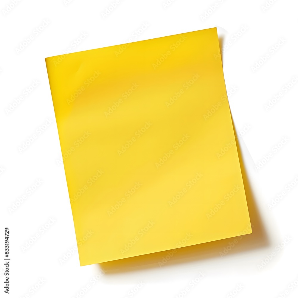 Yellow sticky post note isolated on a white background Yellow sticky post note isolated on a white background