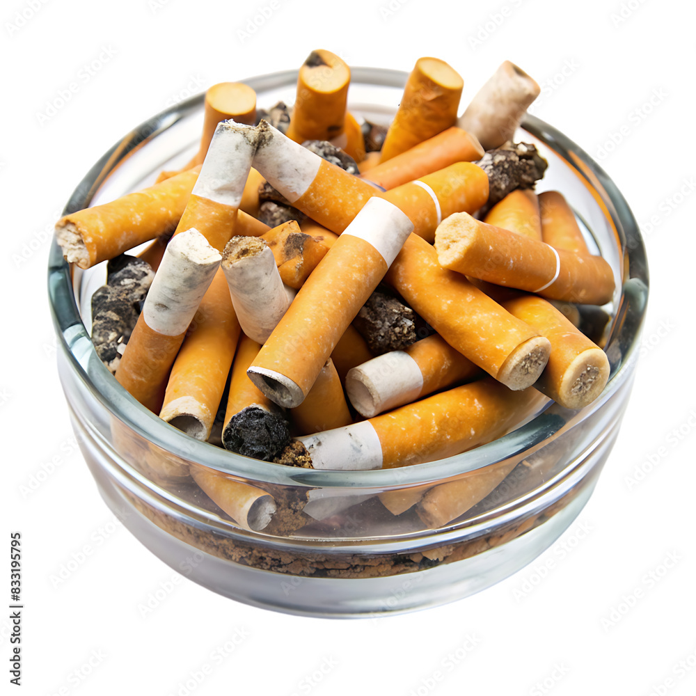 Ashtray with cigarettes Ashtray with cigarettes