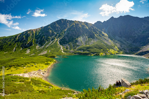 Tatra mountain, Poland. Czarny Staw Gąsienicowy lake	and Koscielec peak