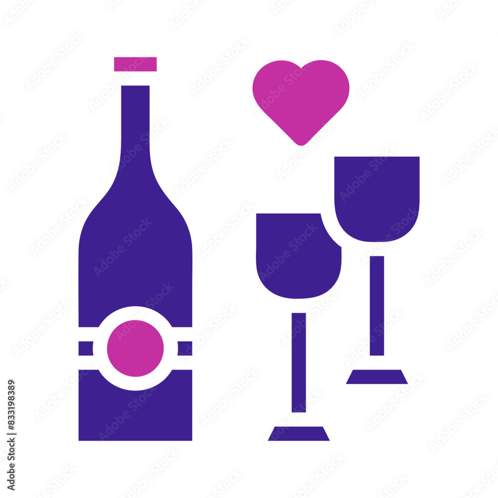 Glass wine Element solid blue pink easter illustration Glass wine Element solid blue pink easter illustration