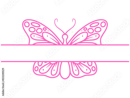 Butterfly Frame Outline Background 