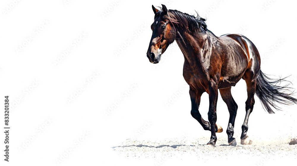 Fototapeta premium Horse on white background, isolated