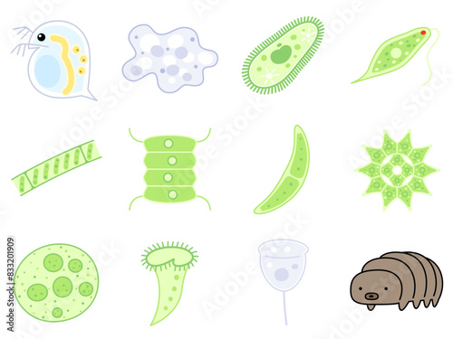 微生物のイラストセット